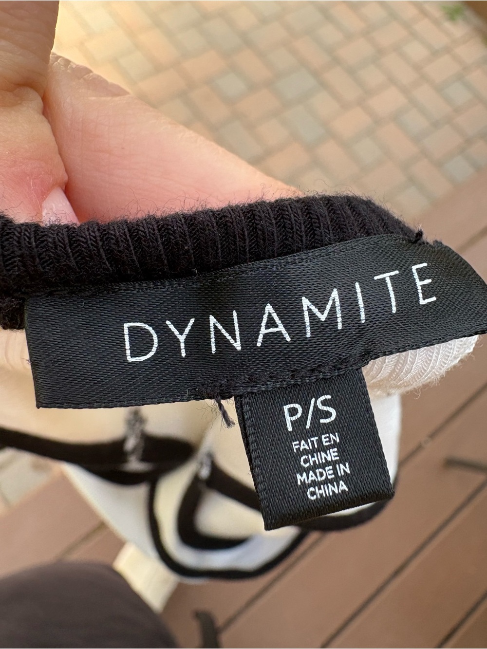 Dynamite White Ribbed Square-Neck Tank - Picture 3 of 3